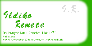 ildiko remete business card